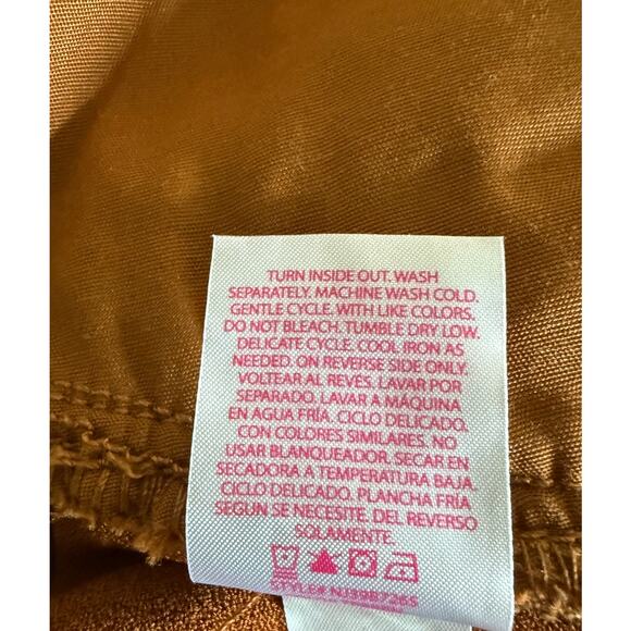 NOBO High Rise Faux Suede Mini Skirt Button Front Brown Size 11 - Picture 6 of 6